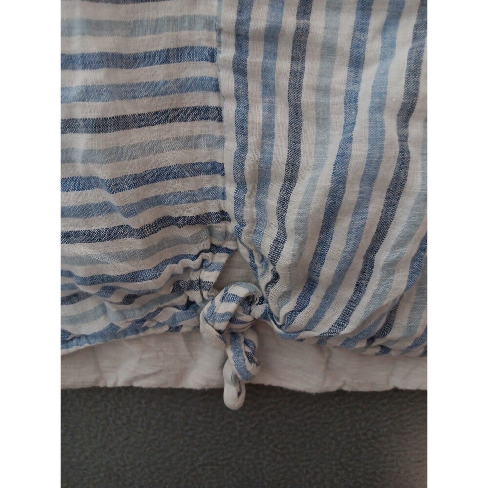 Sita murt Women Blue Short Sleeve Top SIZE 42 (10) Cotton Linen Blend Resort - Picture 8 of 10